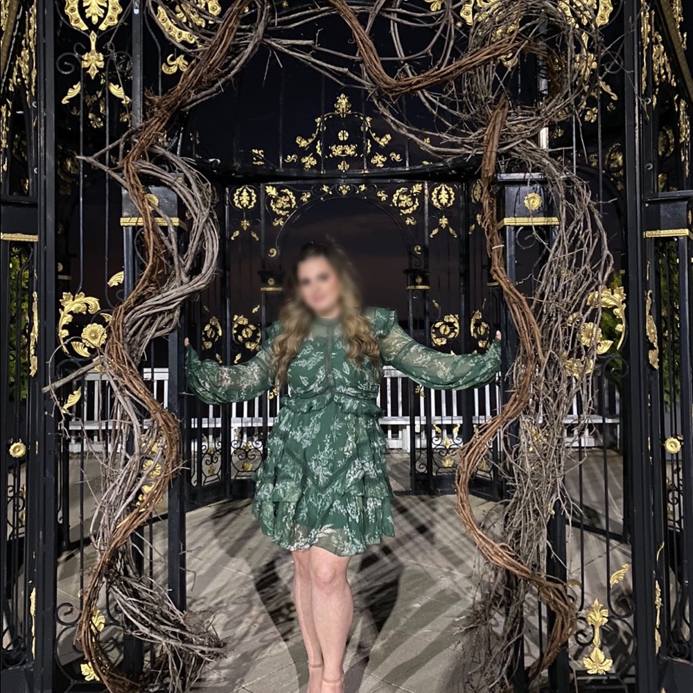 ASOS Green Floral Mini Dress